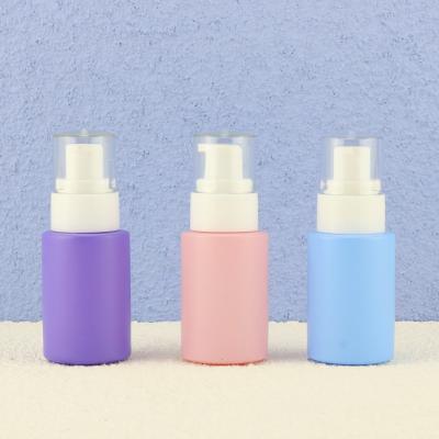 China Body face30ml cosmetic orange serum bottle custom small essential oil pump glass bottle for skin care for sale