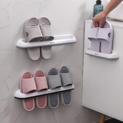 China Bathroom Clog Stocked Rack Hanging Single Fashion Storage Rack Free Punching Multifunctional Bathroom Accessories for sale