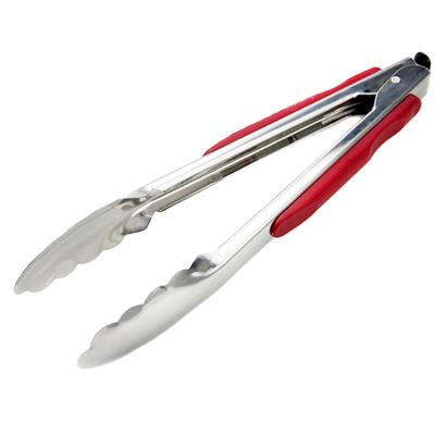 China Stainless Steel Food Cookware BBQ Tongs Self Service Hotel Food Tongs Stocked Steak Tongs for sale