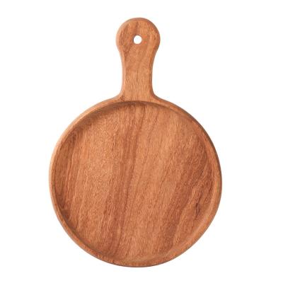 China New Style Stocked Fashion Wooden Stands Steak Platter Bread Tray Pizza Dish Board For Western Restaurant for sale