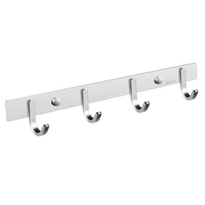 China Sustainable Free Shipping Wall Mounted Head Coat Hat Cloth Metal Hooks Rack Stainless Steel Hooks And Rails Acceptable 4 Clothing Hooks Brush for sale