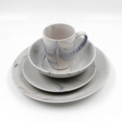 China Viable Good Quality Competitive Price Luster Cloud Colored Ceramic Dinner Set for sale