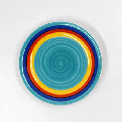 China Viable Personalized Hand Painted Color Customization Ceramic Dishes For Restaurants for sale