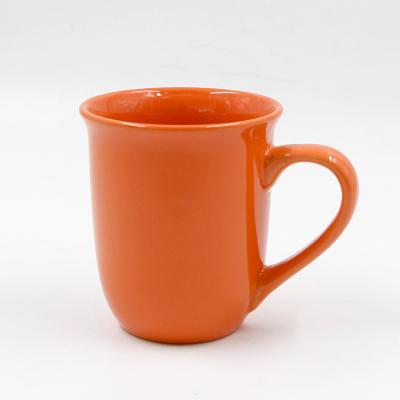 China Viable Promotion Ceramic Mug Shape Red Color Bullet Shape Bright Glazed Porcelain 11oz Coffee Mug for sale