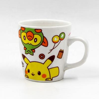 China Viable Kids 9oz Cartoon Printed Ceramic Mug for sale