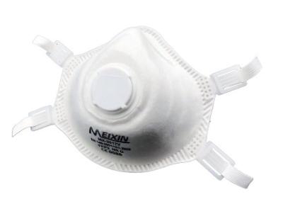 China Light Wear Comfortable FFP3 Dust Mask White Color With Two Head Straps for sale