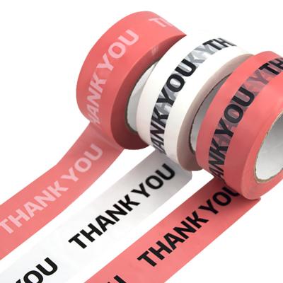 China Waterproof Thank You Sign 1.78 Inch Wide Packing Tape No Smell Resistant Shipping Tape Box Shipping Bopp Tape for sale