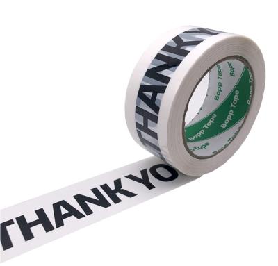 China Waterproof Thank You Packing Tape Opp Printed Christmas Washi Shipping Tape Box Decoration Ready To Ship for sale