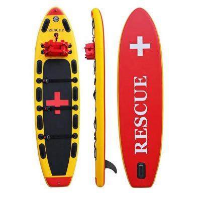 China Fishing Style Rescue Board Surf Rescue Board Lifeguard Inflatable Hot SUP Stand Up Paddleboard for sale