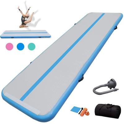 China Wholesale eco-friendly 4m,5m,6m,7m,8m airtrack gym indoor air track tumbling mat 10ft/13ft/16ft for home use/yoga for sale