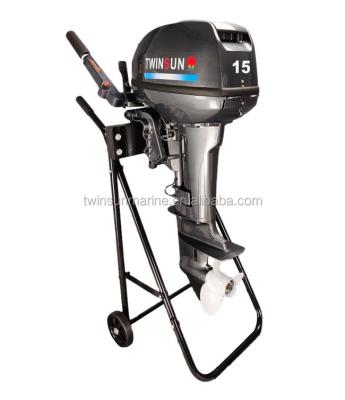 China TWINSUN 2 Stroke 15hp Motorboat Motors Outboard Short Shaft And Long Shaft Are Available 24L for sale