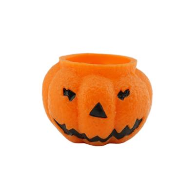 China Other Hand Carved Custom Emoji Halloween Pumpkin Plant Shaped Handmade Craft Candles for sale