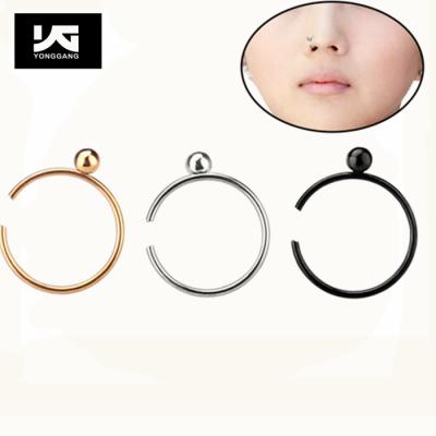 China Body Jewelry Fashion Piercing Korean Gold Plated Nose Ring Custom Made TRENDY for sale