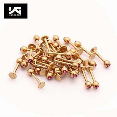 China FASHIONABLE Stainless Steel Nose Stud Gem Crystal CZ Lip Ring Body Piercing Jewelry Labret Piercing Rings for sale