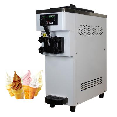 China Snack factory three flavor soft ice cream machine /soft ice cream machine roll ice cream maker frozen yogurt machine for sale