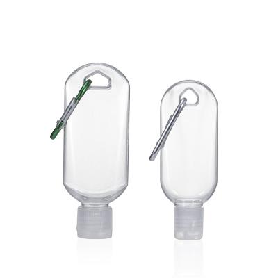 China NEW Hand Soap Manufacture Keychain Hand Sanitizer Bottle 75ml PETG Carabiner Plastic Bottle For Hand Sanitizer Jelly zu verkaufen