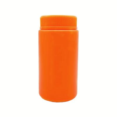 China Hot Hand Saop! Orange HDPE 175cc 200cc Plastic Capsule Bottle Medicine Bottle Pill Bottle Capsule Bottle for sale