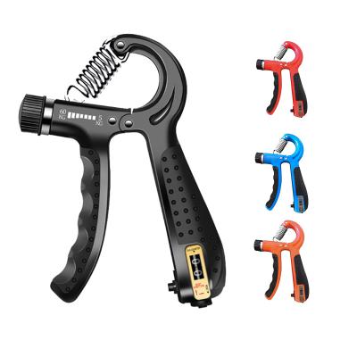 China Adjustable 5 Count Number Display Men Women To 60kg Fitness Gym Trainer Exercise Hand Grip Strengthener for sale