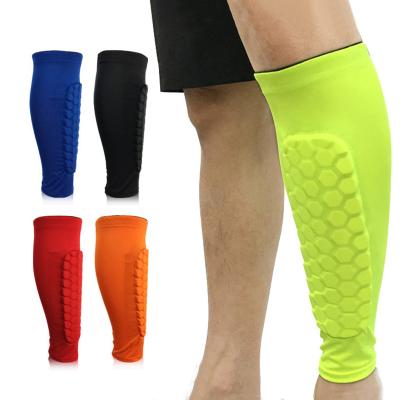 China Non-slip Silicone Strips Custom Polyester Rubber Cotton Neoprene Printing Shin Guard Calf Compression Sleeve Waterproof With Pad for sale