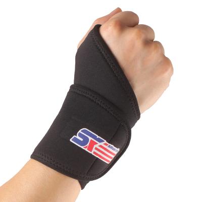 China Adjustable Elasticity Breathable Custom Logo Sports Wristbands Adjustable Wrist Compression Sleeve Brace for sale