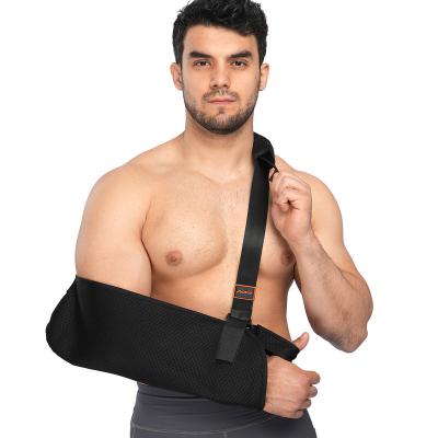 China Breathable Lightweight Elasticity Support Strap Adjustable Arm Shoulder Elbow Brace Belt Care Heal Forearm Medical Sling for sale