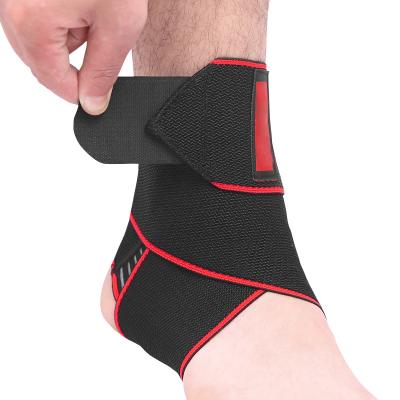 China Durable Elastic Ankle Support Wrap With Adjustable Silicone Anti-Slip Strap Ankle Strap Brace For Women Men for sale