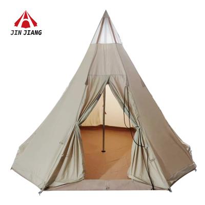 China Extended Type Outdoor Portable Waterproof Camping Pentagonal Pyramid Teepee Tent Adult Tent for sale