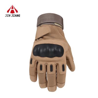 China Iumbering Durable Customizable Heavy Industry Climbing Camping Various Sizes Hard Knuckle Full Finger Motorcycle Khaki Mitt for sale