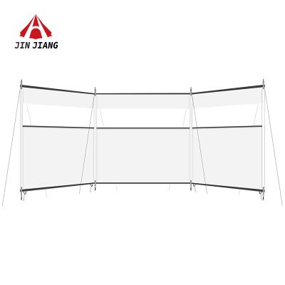 China Safety Visual Design Customized Outdoor Foldable PVC Tent Wind Screen Camp Canvas Beach Visible Visible Windshields for sale