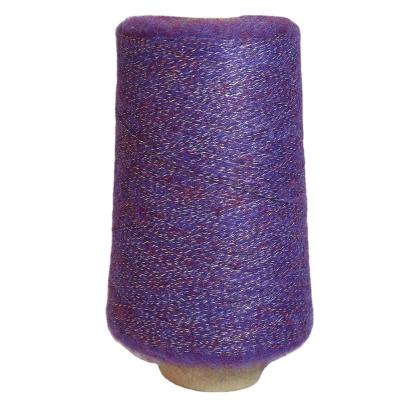 China Metallic Yarn Custom Mixed Yarn 46%Polyester 22%Acrylic 21%Nylon 6%Metallic 5%Wool Metallic Brush Fancy Yarn For Sweaters for sale