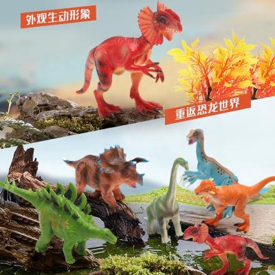 China ABS Forest Scene Walking Dinosaur Set With Gift Box Packing For Kids for sale