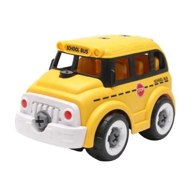 China DIY Disassembly Plastic Bus Truck Car Toy Car Assemble Model Sliding Toy for sale