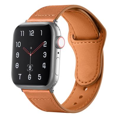 China Luxury Genuine Retro Lychee Brand Buckle Genuine Leather Brand Leather Watch Strap For Apple iWatch 42mm 44mm Watch Band for sale