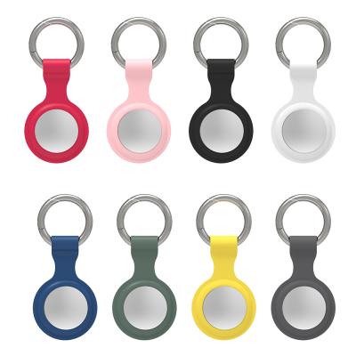 China Waterproof Wholesale Hot Popular Anti-lost Device Locator Silicone Key Chain Cover Device Suitable For Apple Airtags Case for sale