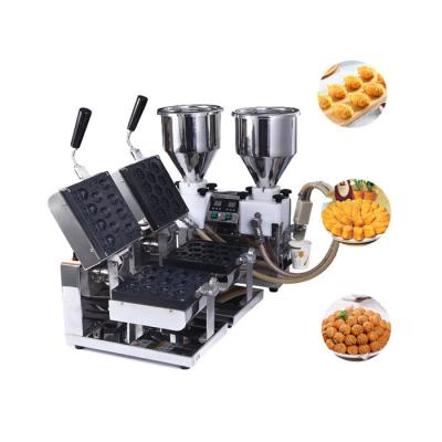 China One Time Make Two Flavor Cake Mini Fish Shape Walnut Baking Machine Manjoo Cake Making Manju Delimanjoo Sweet Cookie Machine for sale