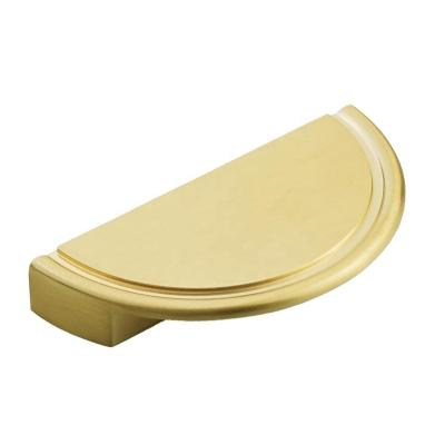 China Easy Installation Jason Modern Brushed Brass Half Moon Closet Cabinet Handle Cabinet Knobs and Pullers for sale