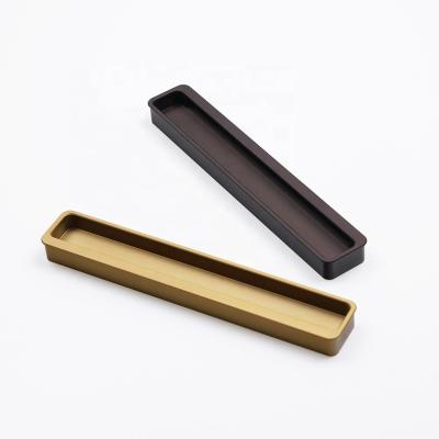 China Easy Installation Single Drawer Handle Wardrobe Door Cabinet Handle Recessed Black Sliding Door Furniture Furniture Handle and Knob Home Vintage for sale