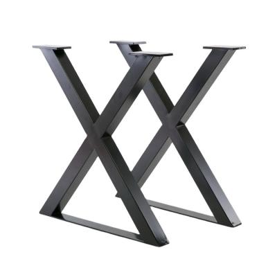 China Table Factory Price OEM Metal X Shape Industrial Table Legs Furniture Accessory Dining Coffee Table Feet for sale