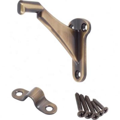 China Hotel Railing Bracket Brushed Bronze Heavy Duty Solid Outdoor Stair Railing Bracket for sale