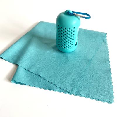 China QUICK DRY Silicone Case Packed Outdoor Microfiber Quick Dry Towel for sale