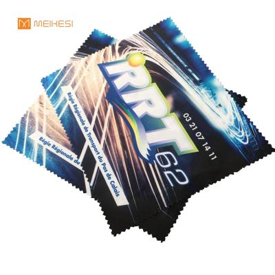 China High Dust Sublimation Full Color Microfiber Lens Cleaning Cloth for sale