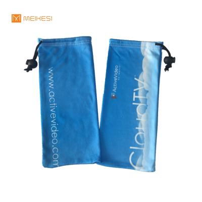 China Full Color Copy Logo Microfiber Jewelry Drawstring Pouch Hot Sale Recyclable for sale