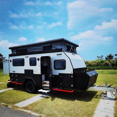 China Travel Trailer Factory Direct Custom Off Road Small Camper Travel Caravan With Kitchen for sale