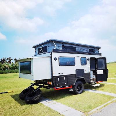 China Travel Trailer Offroad Mobile Camper RV Moving Caravan With 12