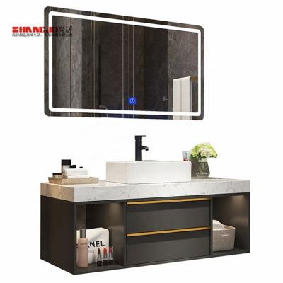 China Shangju Modern Professional Mirror Cabinets Set Hung 1 Siphon With Great Price Storage Cabinet Bamboo Bathroom for sale