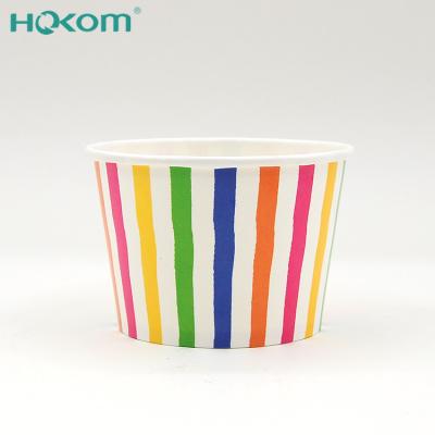 China Disposable disposable colorful double PE coated lined frozen yogurt cups ice cream cup wallsicecream for sale