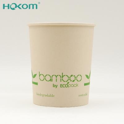 China Disposable Compostable Paper Bowl Ice Cream Cup Soup Cup Bamboo With Fiber / Without PE Coated for sale