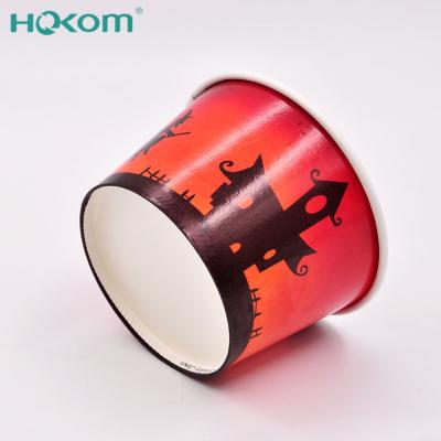 China Wholesale Disposable Logo Design 8oz Halloween Ice Cream Bowl Wallicecream Customized Cup for sale