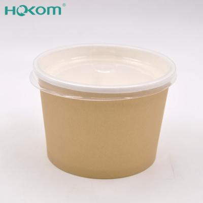 China Brown Wallsiceam Disposable Single Wall Custom Paper Cup Logo Soup Cup Food Grade Kraft Paper 8oz 16oz 26oz 32oz for sale