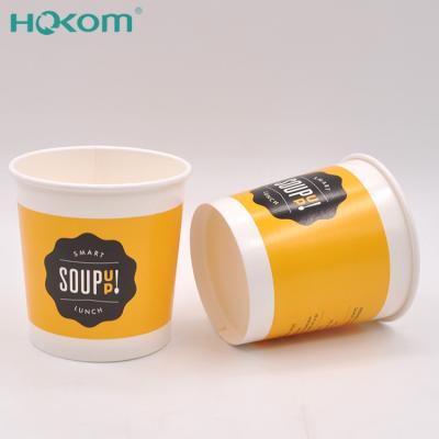 China Food Packing Disposable Soup Container Ice Cream Cup Wallsicecream Disposable Soup Bowl for sale